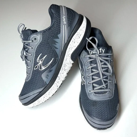 Gdefy Men’s Gravity Defyer Sneakers Gray Shoes Mighty Walk Orthopedic Size- 9 - Picture 4 of 9